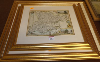 Lot 1045 - Five various reproduction engraved county maps,...