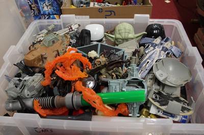 Lot 1447 - A large tray containing Star Wars related...