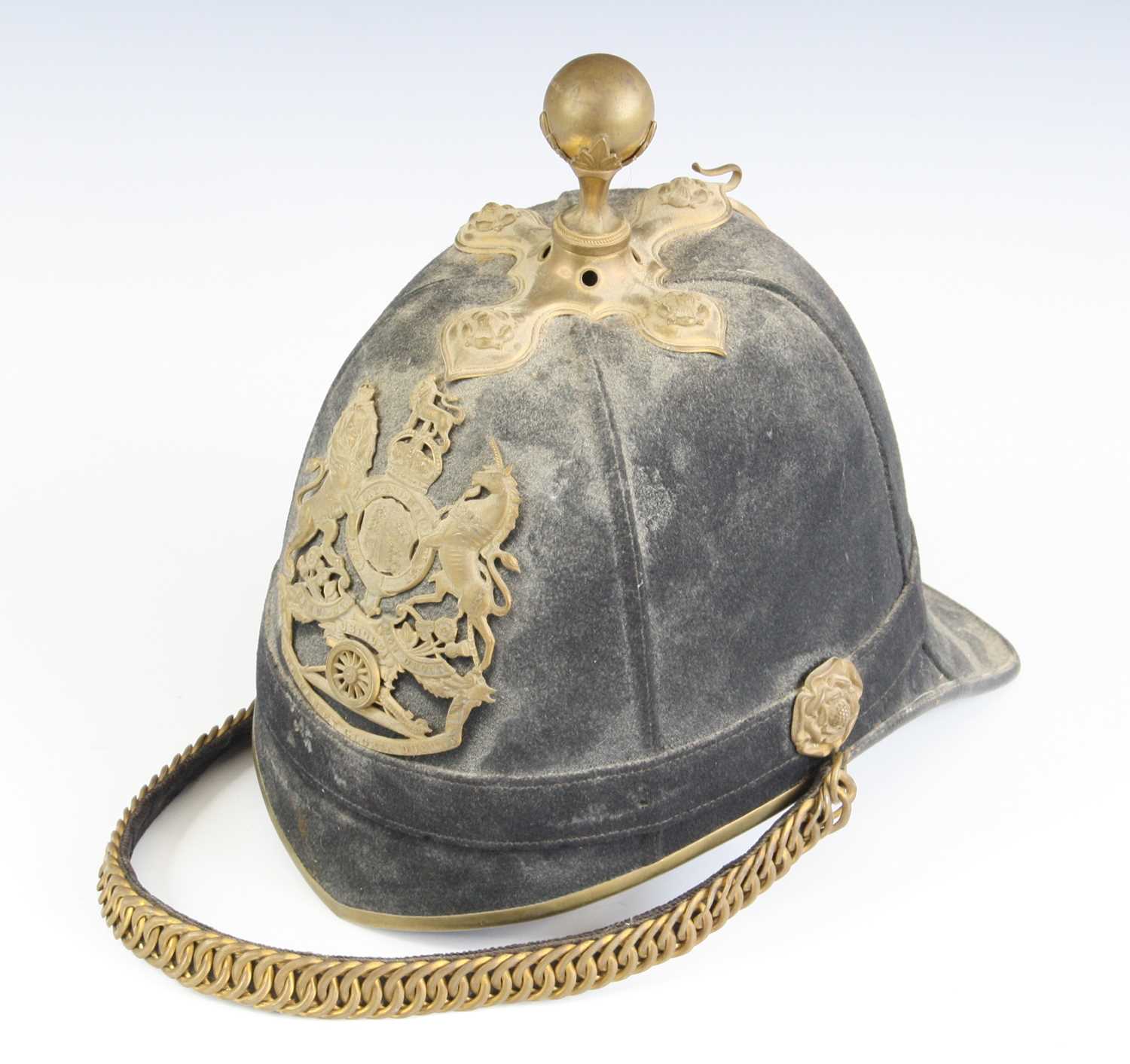 Lot 3077 - A Royal Artillery Officer’s helmet, the blue...