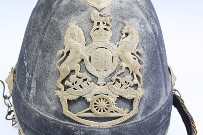 Lot 3077 - A Royal Artillery Officer’s helmet, the blue...