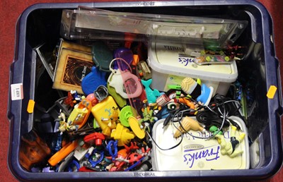 Lot 1489 - One box of mixed action figures, Kinder Egg...