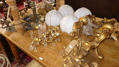 Lot 1244 - A collection of various lighting to include...