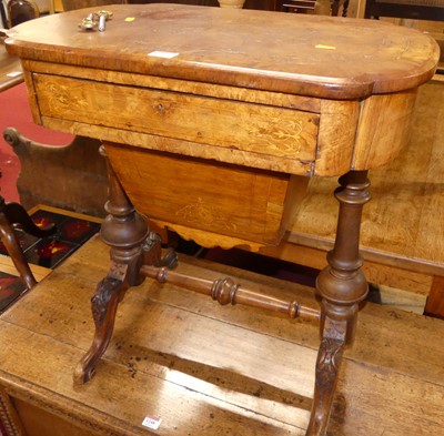 Lot 1247 - A mid Victorian figured walnut and floral...