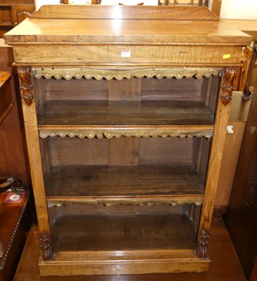 Lot 1287 - A mid Victorian figured walnut low...