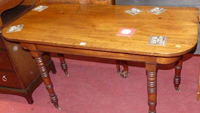 Lot 1297 - An early 19th century mahogany D-shaped side...