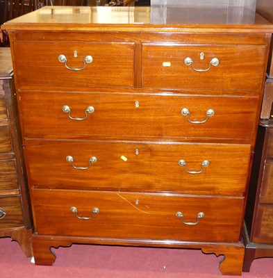 Lot 1300 - A 19th century mahogany square front chest of...