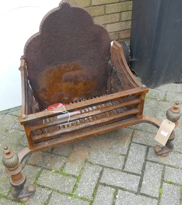 Lot 1310 - A 19th century cast iron fire basket