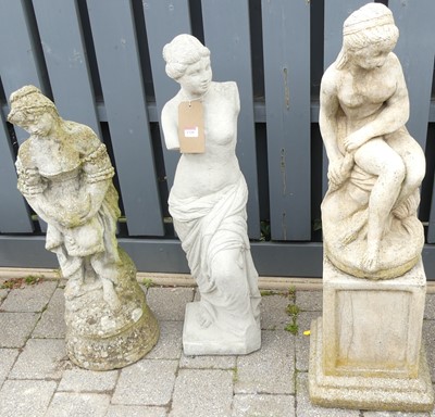 Lot 1320 - Three various reconstituted stone garden...