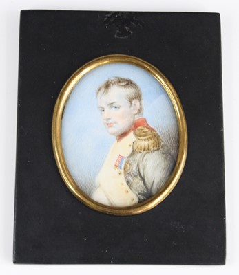 Lot 110 - Continental School, portrait miniature of...