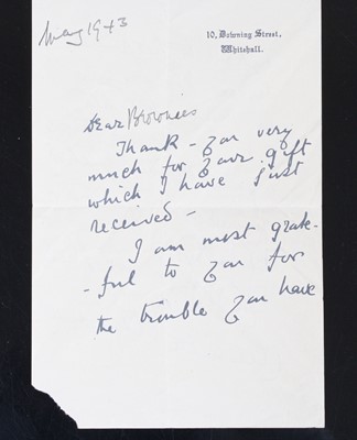 Lot 547 - Clementine Churchill (1885-1977), a letter...