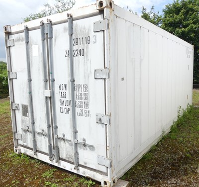 Lot 4 - A 20ft refrigerated shipping container