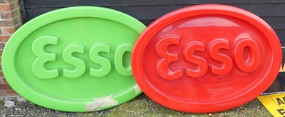 Lot 15 - A moulded red plastic ESSO fascia sign, 107 x...