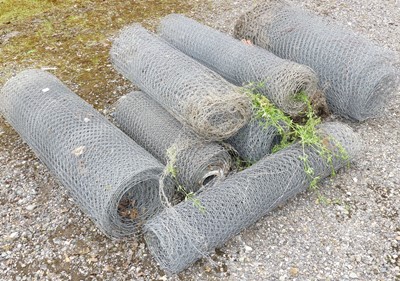 Lot 29 - Nine rolls of chicken wire, some being part used