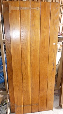 Lot 46 - A pair of oak doors, each 198 x 77cm