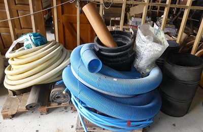 Lot 60 - Assorted drainage pipe as rolled; together...