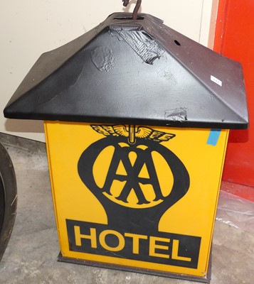 Lot 113 - An AA Hotel illuminated roadside sign