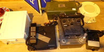 Lot 161 - Assorted early telephones and receiver...