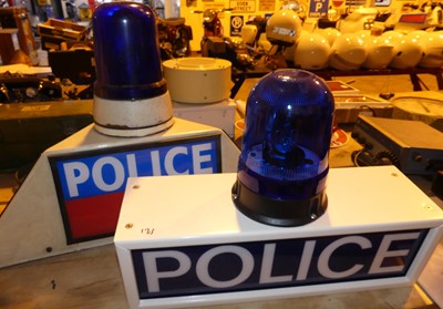 Lot 165 - Two police car roof-mounted illuminated sirens