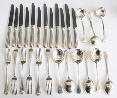 Lot 2240 - A set of six Edwardian silver table forks, in...