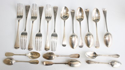 Lot 2141 - A collection of Victorian silver flatware by...