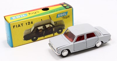 Lot 1583 - EDIL Toys Fiat 124 in light blue body with red...