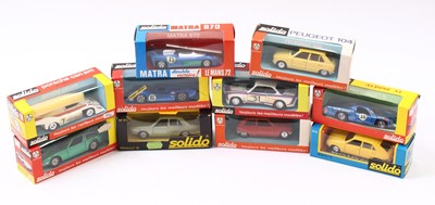 Lot 1620 - Solido group of 10 boxed diecast models to...