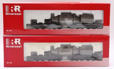 Lot 389 - Two Rivarossi HR6121 Torpedo wagons HO scale...