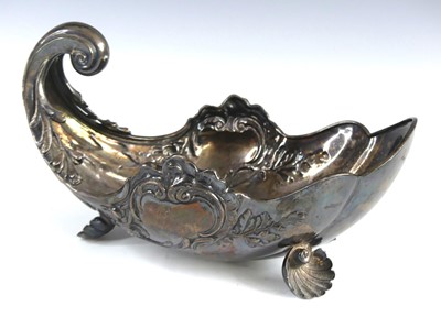 Lot 2171 - An Edwardian silver nautilus dish, of shell...