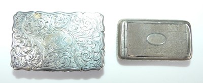 Lot 2158 - An early Victorian silver snuff box, of shaped...