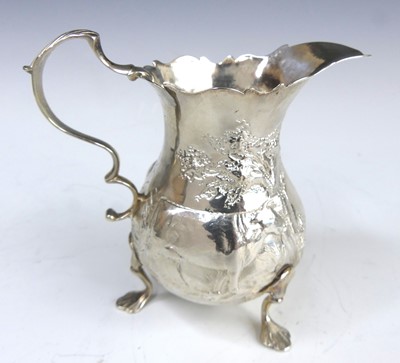 Lot 2120 - A George III silver cream jug, of baluster...