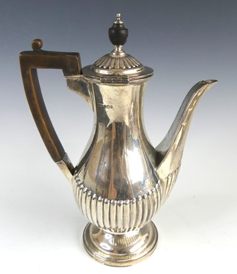 Lot 2214 - A late Victorian silver coffee pot, of...