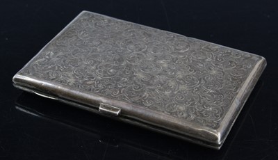 Lot 333 - A Victorian silver card case, of hinged...