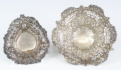 Lot 350 - A late Victorian silver bon bon dish of...