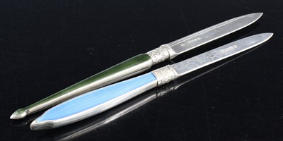 Lot 338 - A William IV letter opener, the silver blade...