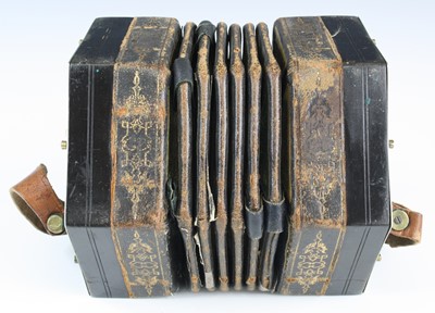 Lot 697 - A 19th century concertina, of typical...