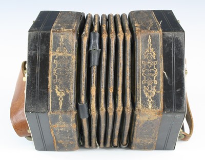 Lot 697 - A 19th century concertina, of typical...