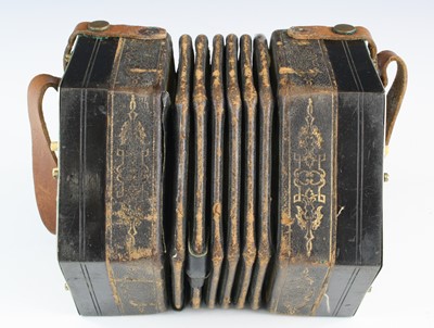 Lot 697 - A 19th century concertina, of typical...