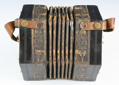 Lot 697 - A 19th century concertina, of typical...