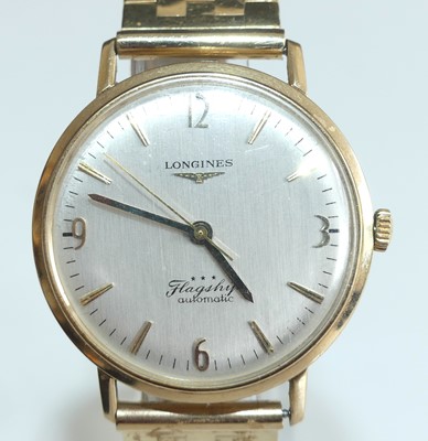 Lot 2388 - A 9ct yellow gold Longines Flagship automatic...