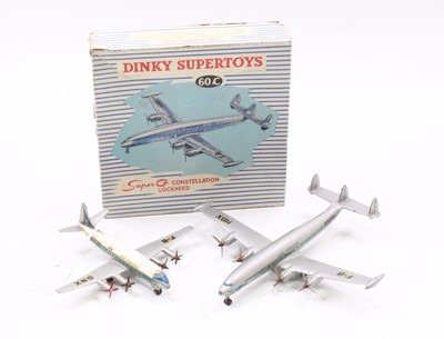 Lot 1291 - French Dinky Toys group of 2 aircraft diecast...