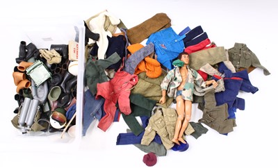 Lot 1999 - A tray containing Action man figure, but...