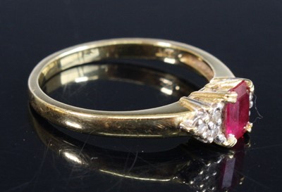 Lot 403 - An 18ct yellow and white gold, ruby and...