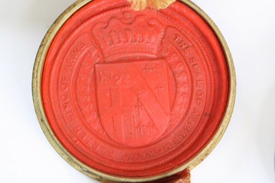 Lot 117 - A George VI Grant of Arms, on a vellum scroll...