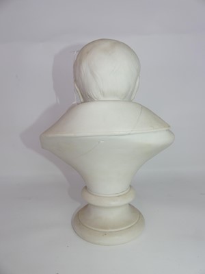 Lot 32 - A parian head and shoulders bust of Napoleon...