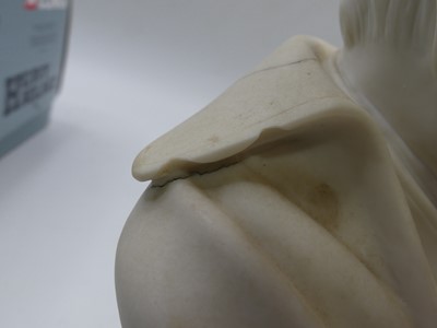 Lot 32 - A parian head and shoulders bust of Napoleon...