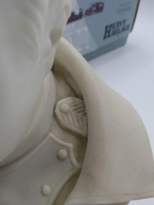 Lot 32 - A parian head and shoulders bust of Napoleon...