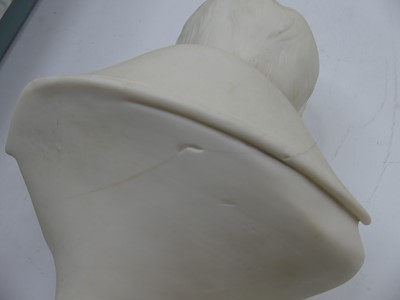 Lot 32 - A parian head and shoulders bust of Napoleon...