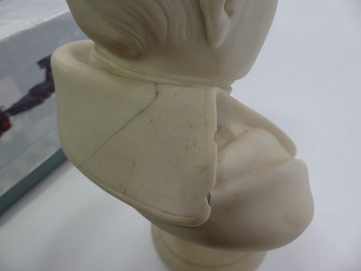 Lot 32 - A parian head and shoulders bust of Napoleon...