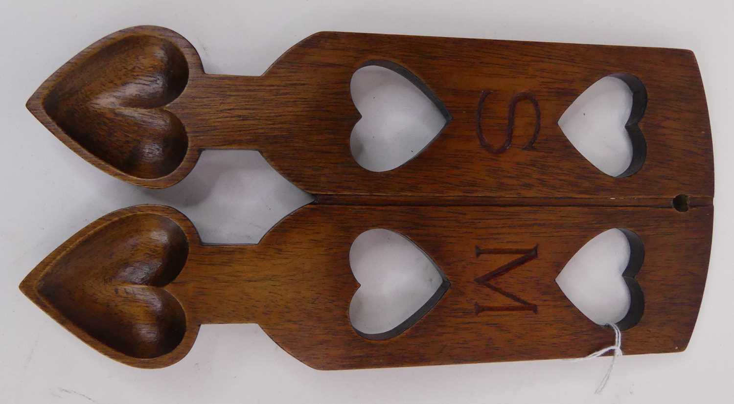 Lot 41 - A modern wall hanging Welsh love spoon, h.26cm