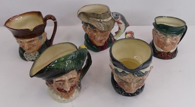 Lot 93 - A collection of five Royal Doulton character...